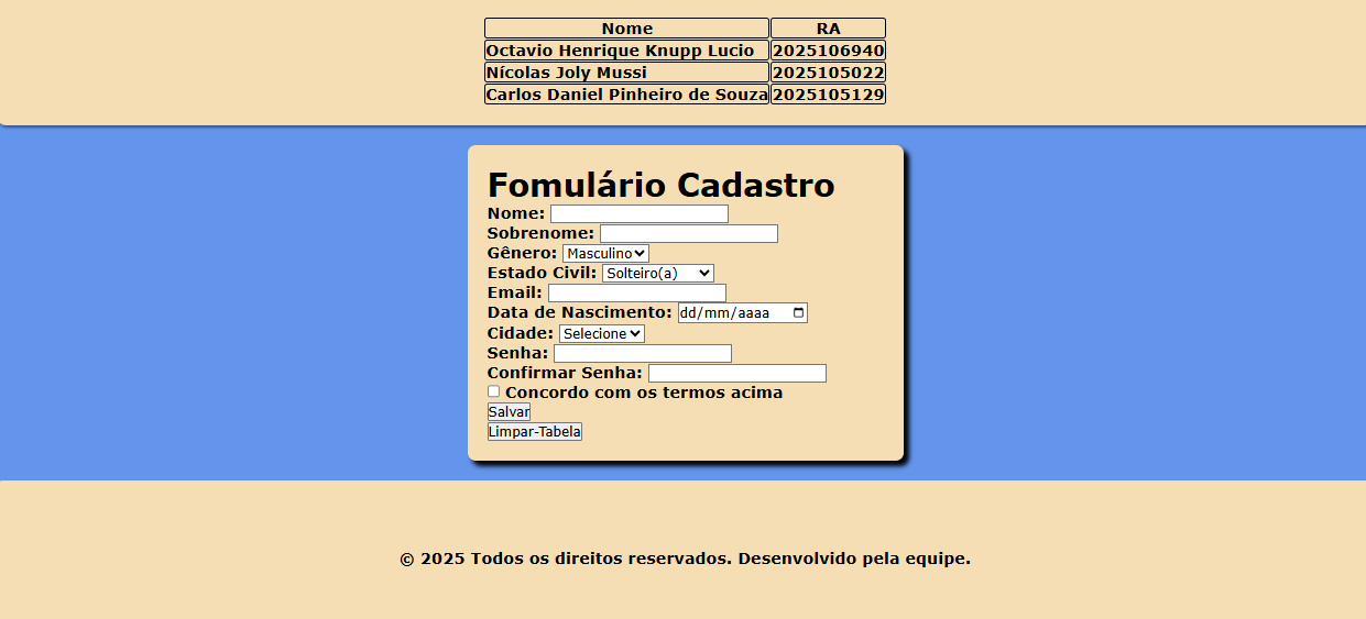 Projeto Formulario